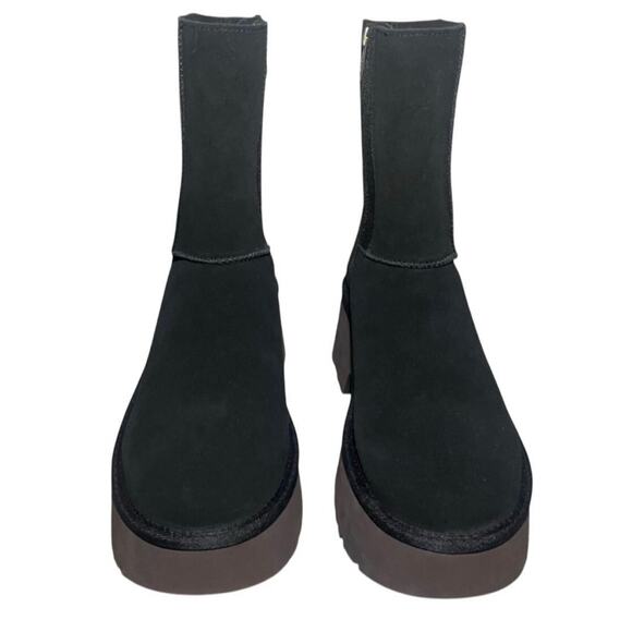 Ugg Classic Twin Seam Heights Black Winter Boot Size 8 Suede Platform Bootie New - Picture 6 of 15
